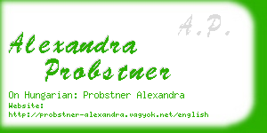 alexandra probstner business card